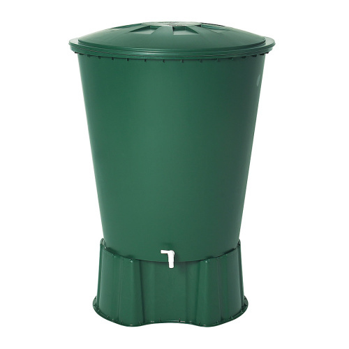 Kulatá nádoba na dešťovou vodu 310 l – zel nádoby na dešťovou vodu zelená - MEVATEC